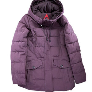 Gerry Tina Parka Puffer Jacket Women's Size XS Purple Hooded No Faux Fur